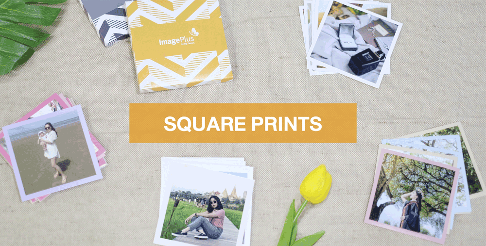 Square Prints, Art 350 Gram, White Border, Pack of 10