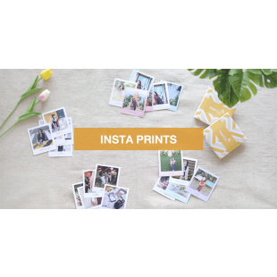 Insta Prints, Art 350 Gram, White Border, Pack of 30